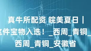 真牛所配资 皖美夏日｜ 枞阳这件宝物入选！_西周_青铜_安徽省